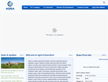 Tablet Screenshot of agriacorp.com
